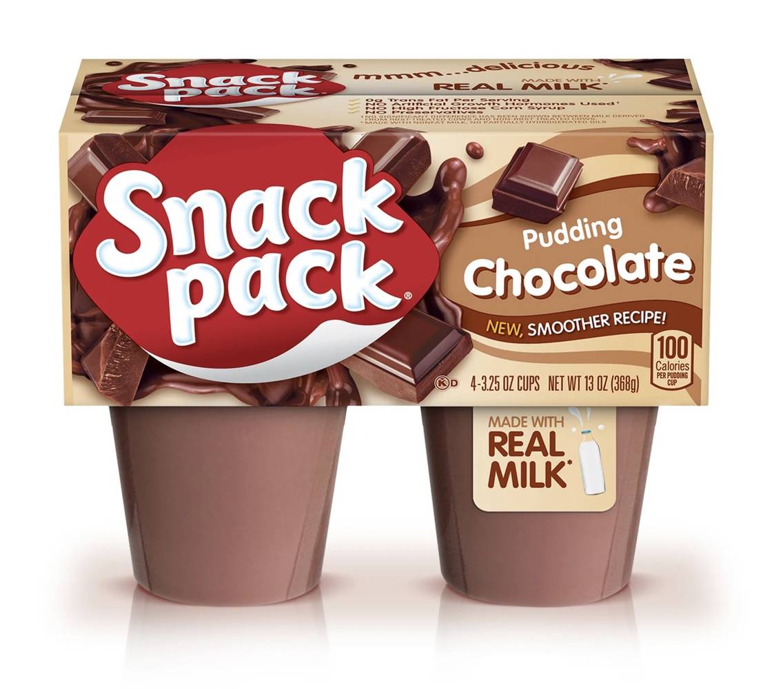 Snack Pack Chocolate Pudding 4-3.5 oz