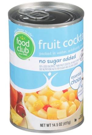 Food Club Fruit Cocktail No Sugar Added 14.5 oz