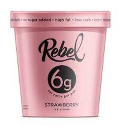 Rebel Strawberry Ice Cream 16 oz