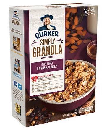Quaker Simply Granola Oats, Honey, Raisins & Almonds Cereal
