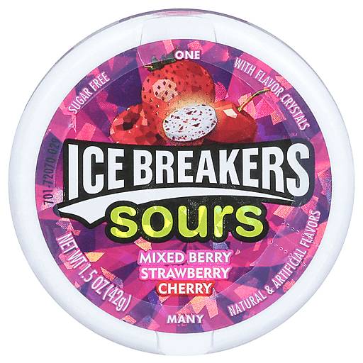 Ice Breakers Sours Berry Strawberry Cherry 1.5 oz