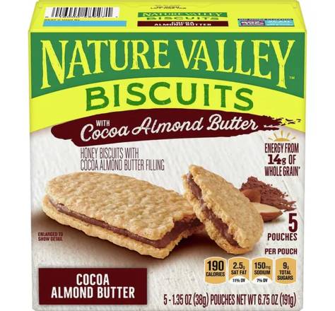 Nature Valley Biscuits with Cocoa Almond Butter 5 pouches