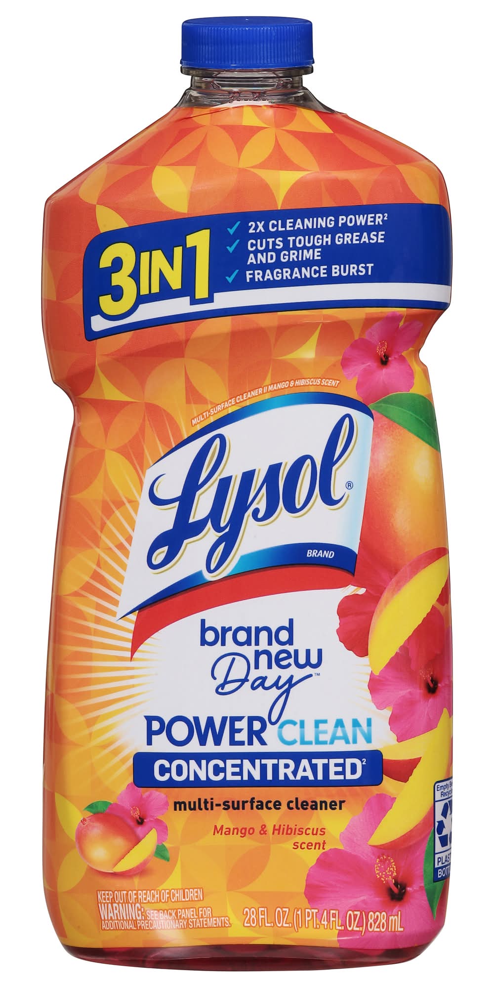 Lysol Power Clean Concentrated Multi-Surface Cleaner Mango & Hibiscus Scent 28 oz