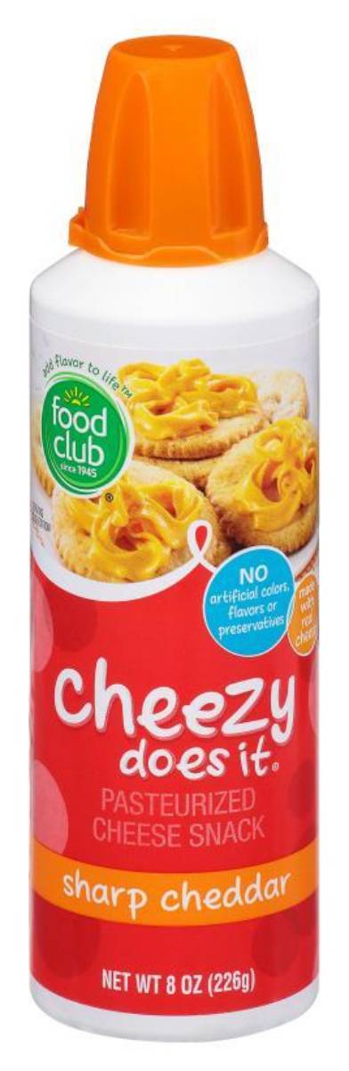 Food Club Cheezy Does It Sharp Cheddar 8 oz