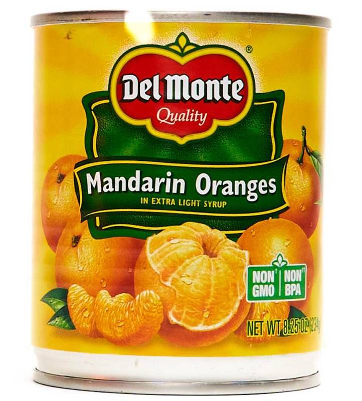 Del Monte Mandarin Oranges in Extra Light Syrup 8.25 oz