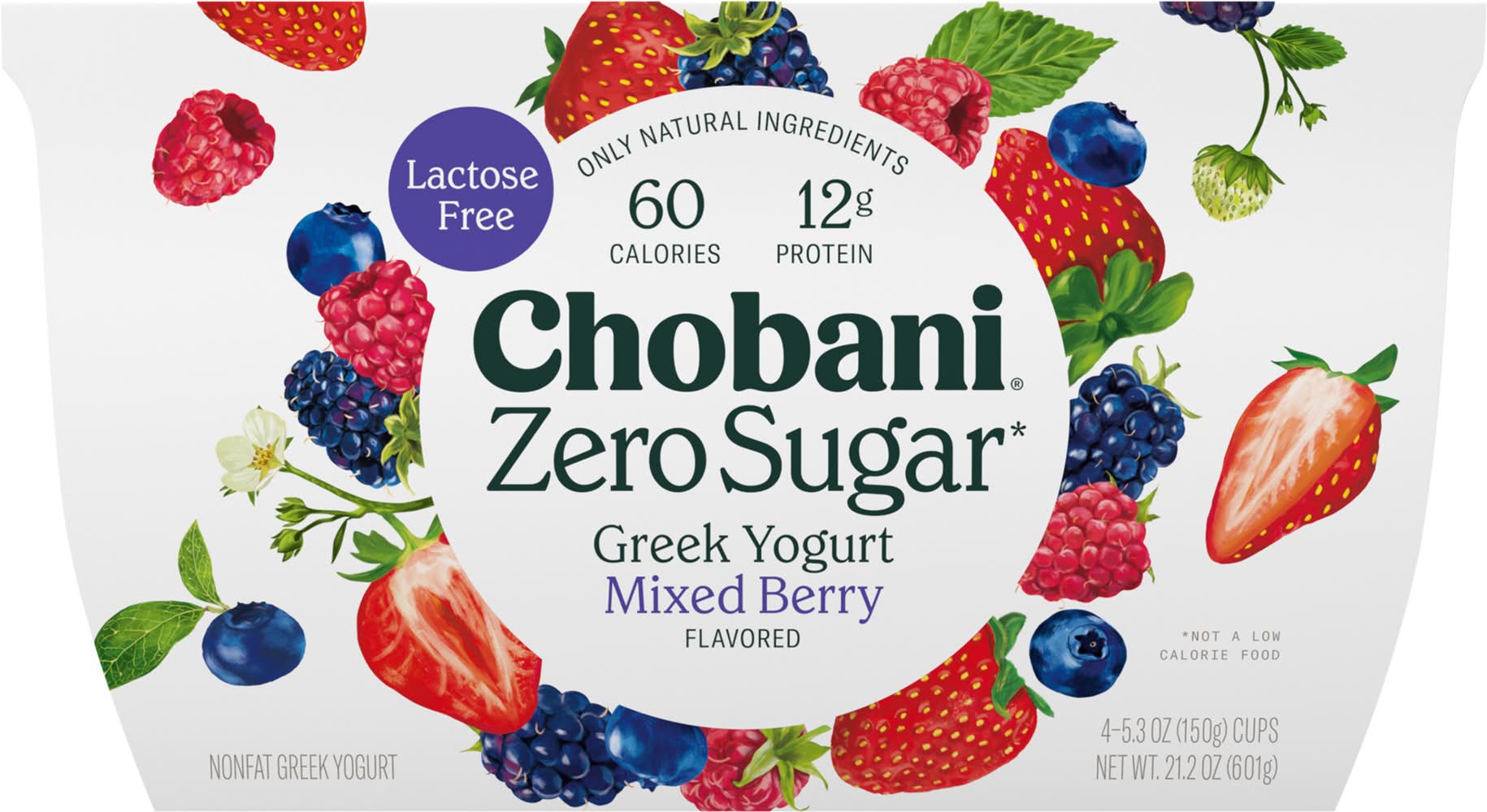 Chobani Zero Sugar Yogurt Mixed Berry 4-5.3 oz