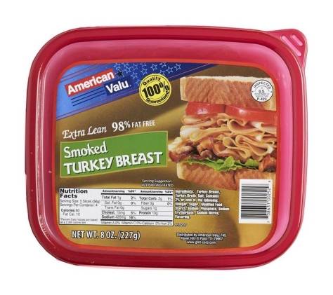 American Valu Extra Lean Smoked Turkey Breast 8 oz