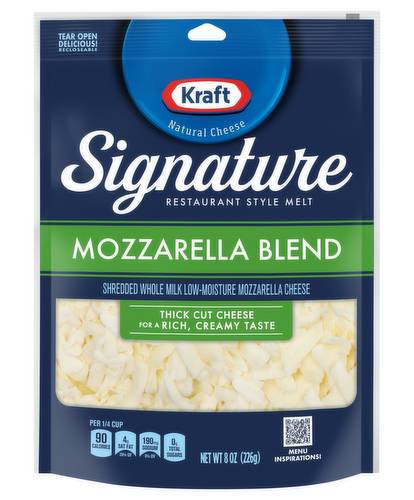 Kraft Signature Shredded Mozzarella Blend Cheese 8 oz