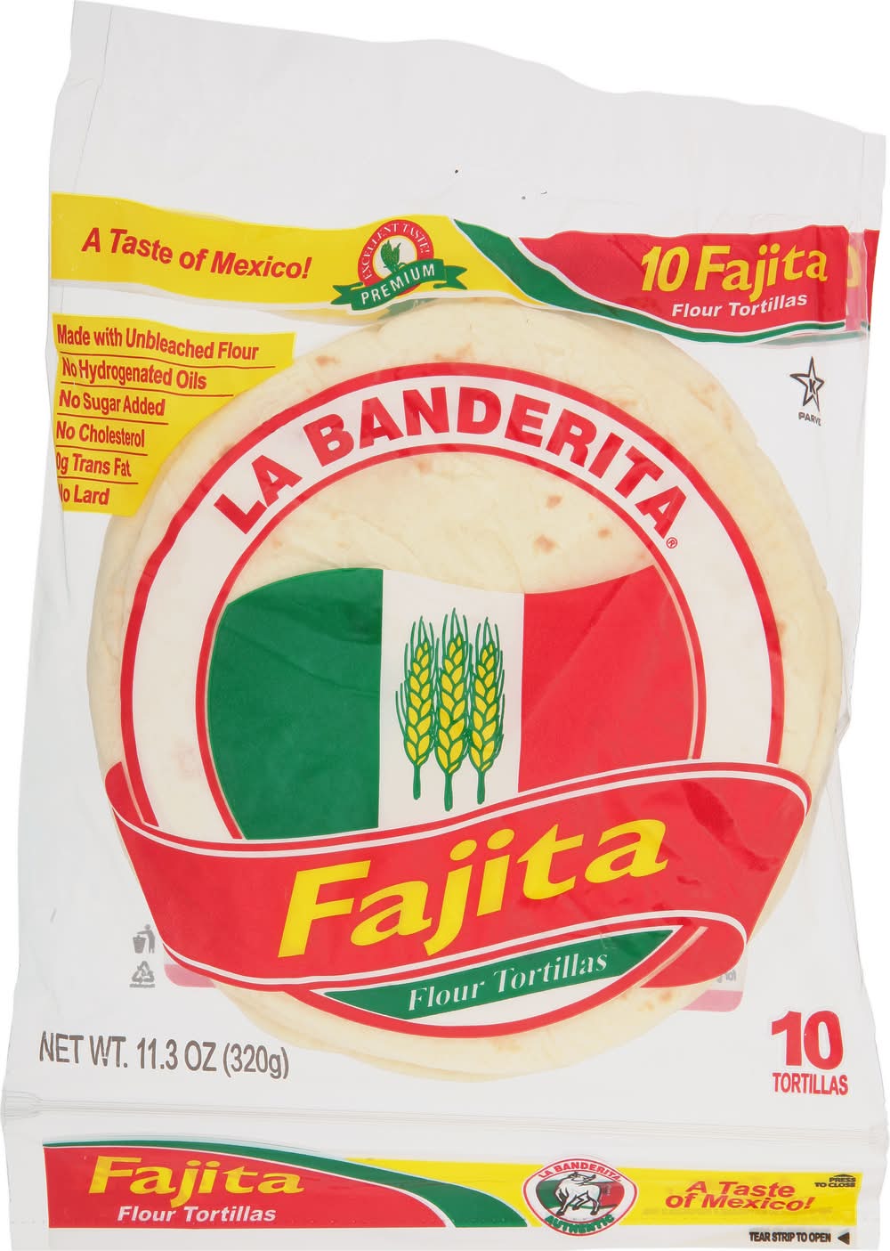 La Banderita Tortilla 6” Fajita 10 ct