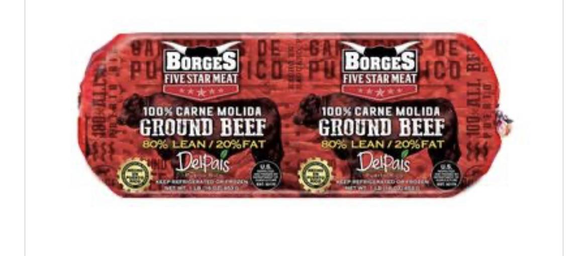 Borges Ground Beef 80/20 16 oz