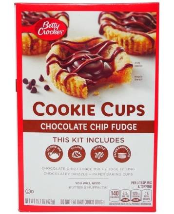Betty Crocker Cookie Cups Chocolate Chip Fudge 15.1 oz