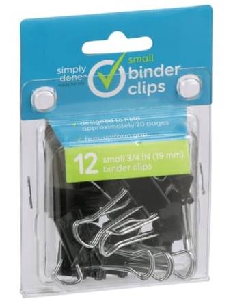 Simply Done Small Binder Clips 12 ct