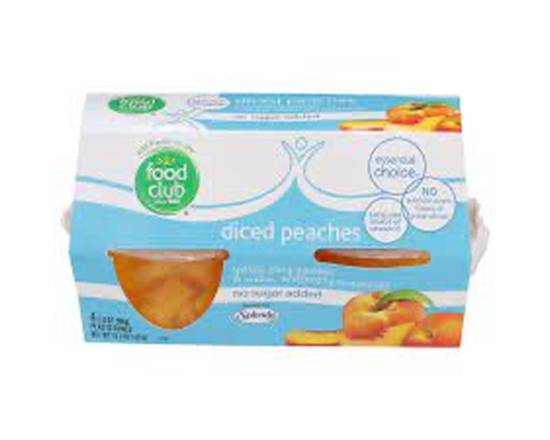 Food Club Diced Peaches No Sugar Added 4-4 oz