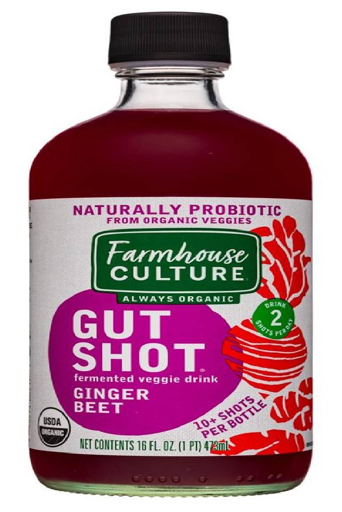 Farmhouse Culture Gut Shot Ginger Beet 16 oz