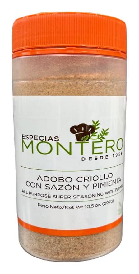 Montero Adobo Criollo con Sazón y Pimienta 10.5 oz