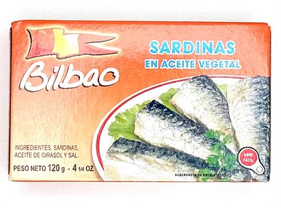 Bilbao Sardinas en Aceite Vegetal 4 oz