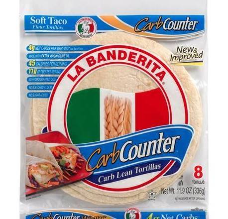 La Banderita Carb Counter Soft Taco Tortillas 8 ct