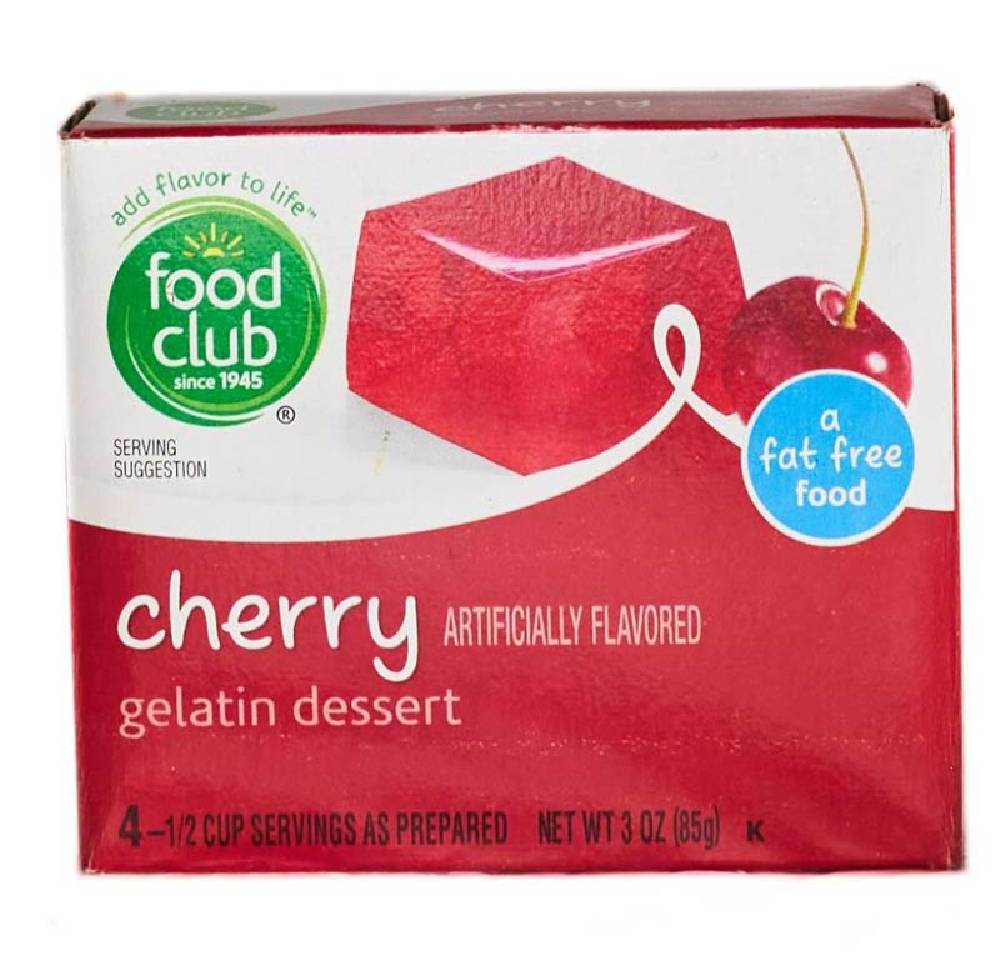 Food Club Gelatina Cherry 3 oz
