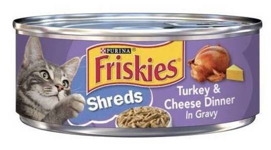 Friskies Shreds Turkey & Cheese Dinner In Gravy  5.5 oz