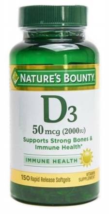 Nature’s Bounty D3 50 mcg 150 ct