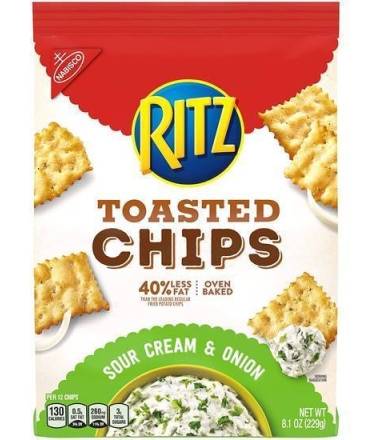 Ritz Toasted Chips Sour Cream & Onion 8.1 oz