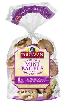Toufayan Cinnamon Raisin Mini Bagels 18 oz