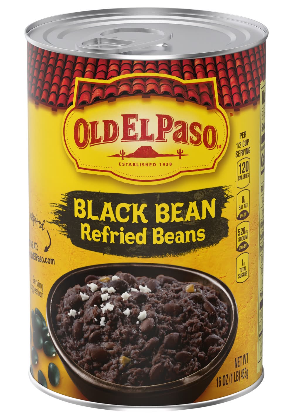 Old El Paso Black Bean Refried Beans 16 oz