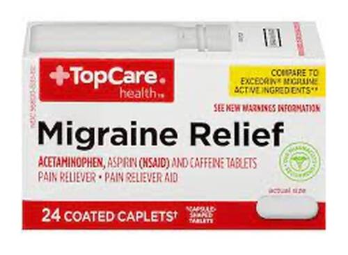 TopCare Health Migraine Relief 24 coated caplets