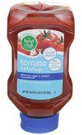 Food Club Tomato Ketchup Less Sugar 19.5 oz