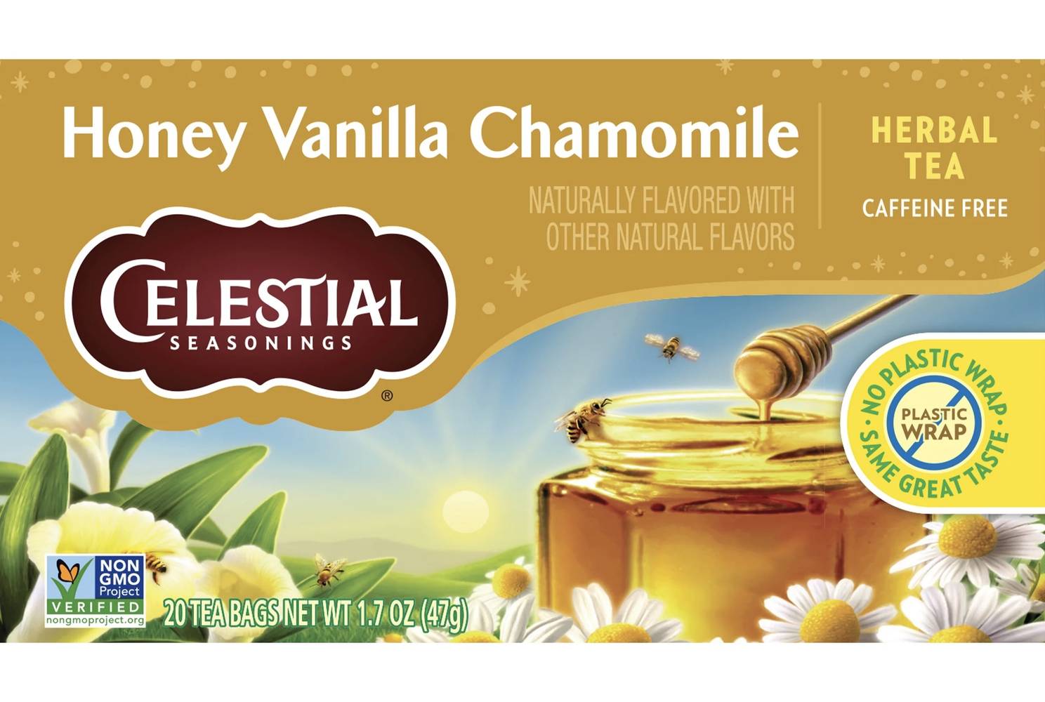 Celestial Seasonings Honey Vanilla Chamomile Tea 20 ct