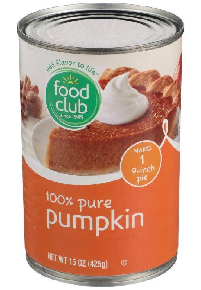 Food Club 100% Pure Pumpkin 15 oz