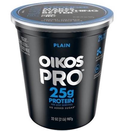 Dannon Oikos PRO Yogurt Plain 32 oz