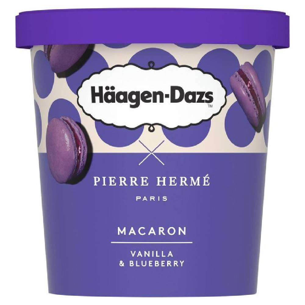 Haagen-Dazs Macaron Vanilla & Blueberry 16 oz