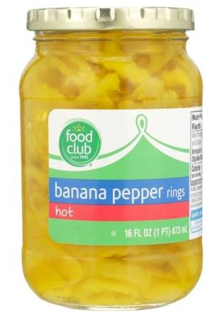 Food Club Hot Banana Pepper Rings 16 o