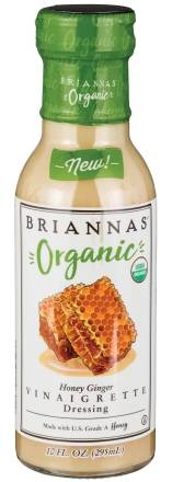 Brianna’s Organic Honey Ginger Vinaigrette Dressing 10 oz.