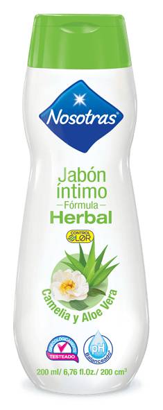 Nosotras Jabon Intimo Formula Herbal Camelia y Aloe Vera 6.76 oz
