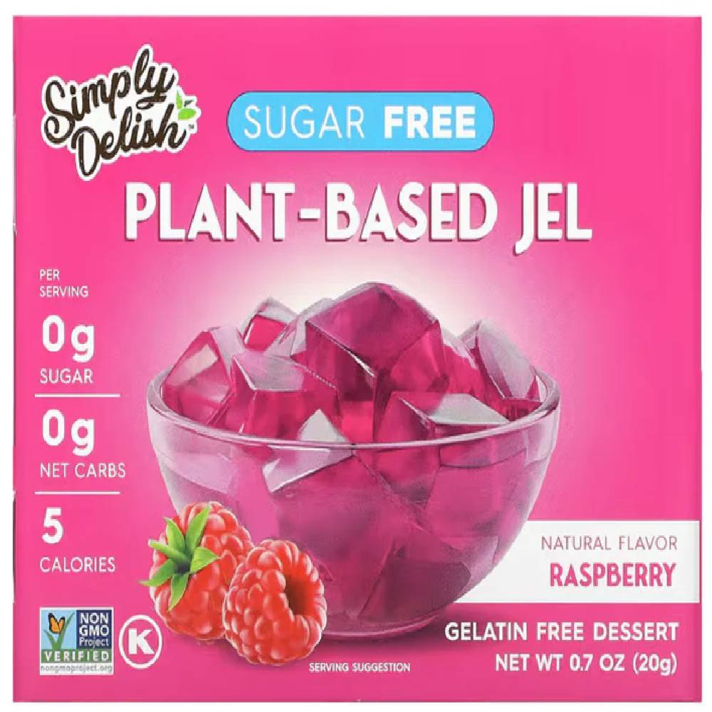 Simply Delish Raspberry Plant Based Jel Sugar Free 0.7 oz