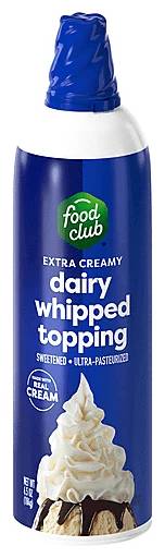 Food Club Extra Creamy Whipped Topping 6.5 oz