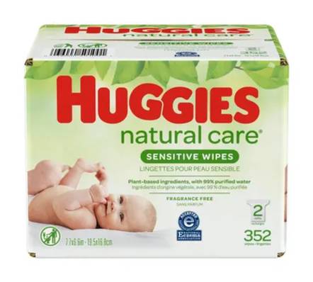 Huggies Natural Care Sensitive Wipes 2 Refills 352 ct