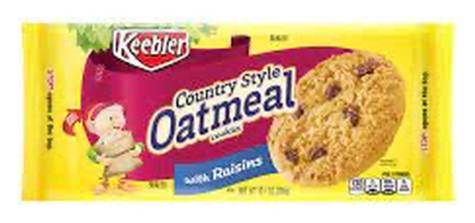 Keebler Country Style Oatmeal Cookies with Raisins 10.1 oz