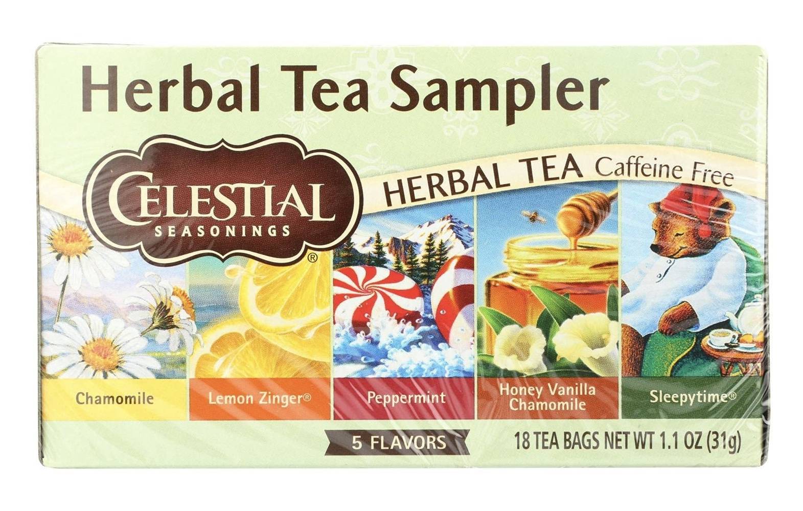 Celestial Seasonings Herbal Tea Sampler 20 ct
