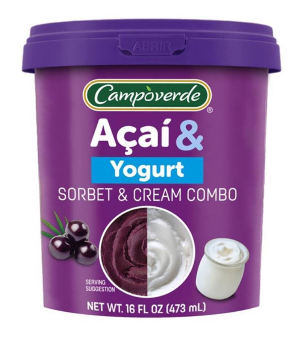 Campoverde Acai & Yogurt Sorbet & Cream Combo 16 oz