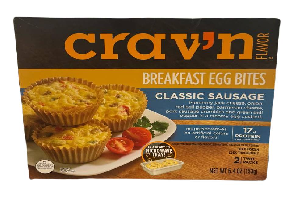 Crav'n Breakfast Egg Bites Classic Sausage