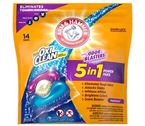 Arm & Hammer Detergent with Oxi-Clean Power Paks 14 ct