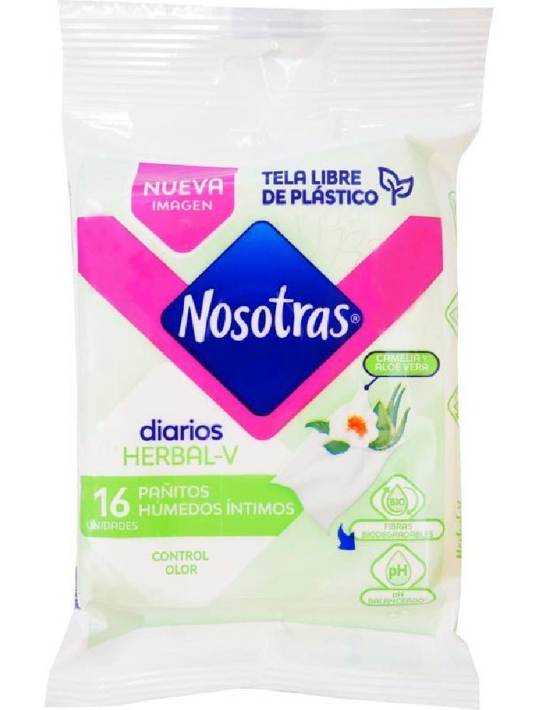 Nosotras Pañitos Húmedos Travel Pack 16 ct