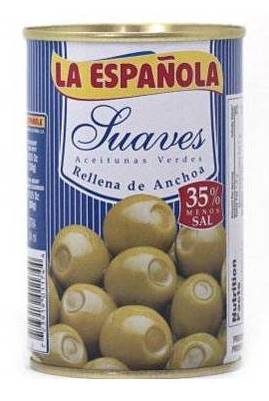 La Española Aceitunas con Anchoas Menos Sal 10.6 oz