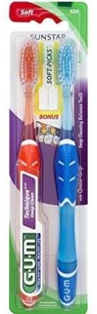 GUM Deep Cleaning Toothbrush Soft with Quad-Grip
