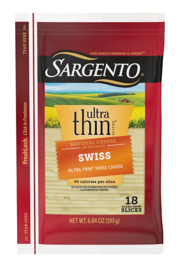 Sargento Ultra Thin Swiss Cheese Slices 8 oz