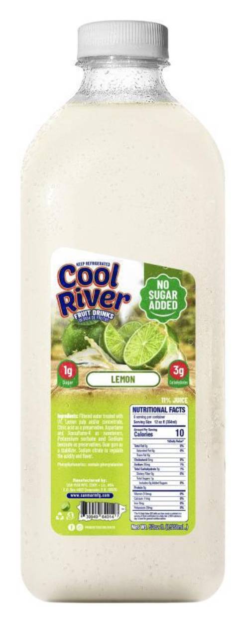 Cool River Bebida de Limón Sin Azúcar Ańadida 52 oz