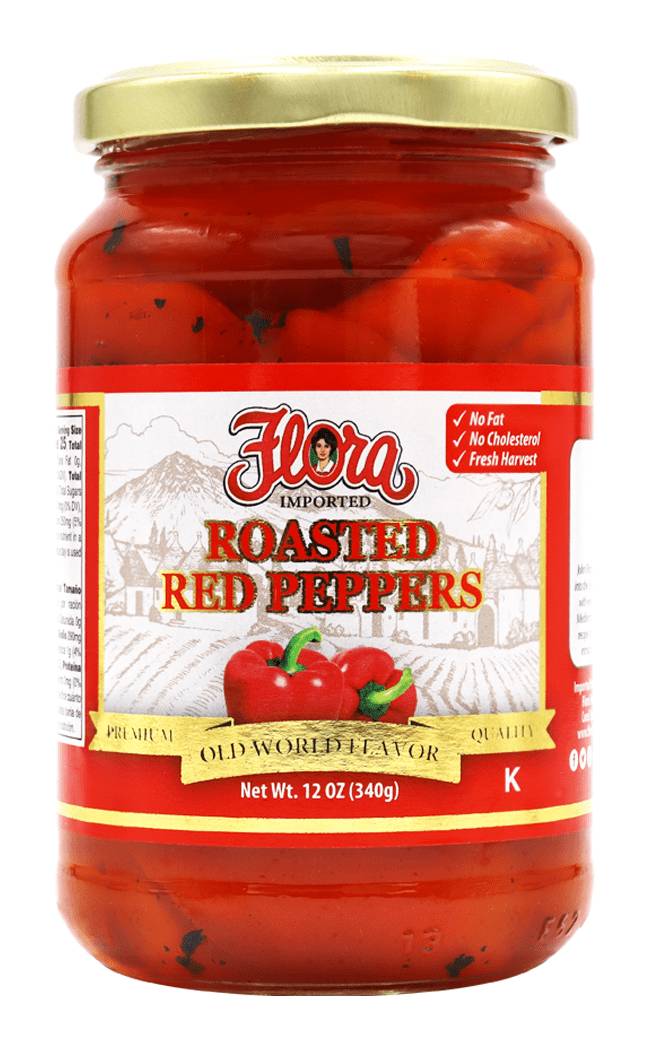 Flora Roasted Red Peppers 12 oz